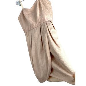12 Maxandcleo Strapless Mini Dress Nude Bare Pink NWT Lined 6465 Wrap $158
